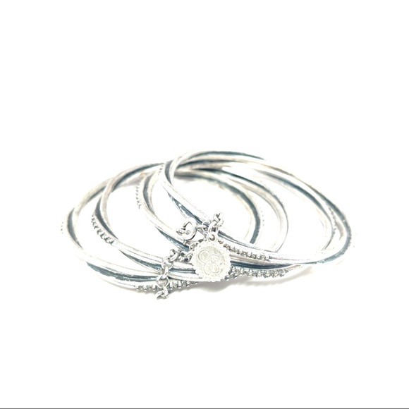 Set of 4 Antiqued Jessica Simpson Bangle Bracelets - Picture 3 of 7